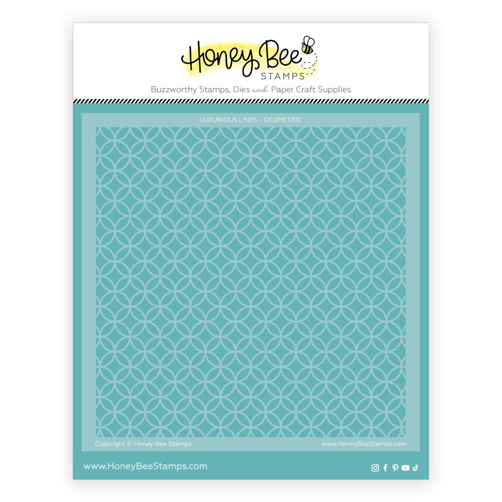 Honey Bee Luxurious Lines Background Stencils hbsl-178 Geometric Designs
