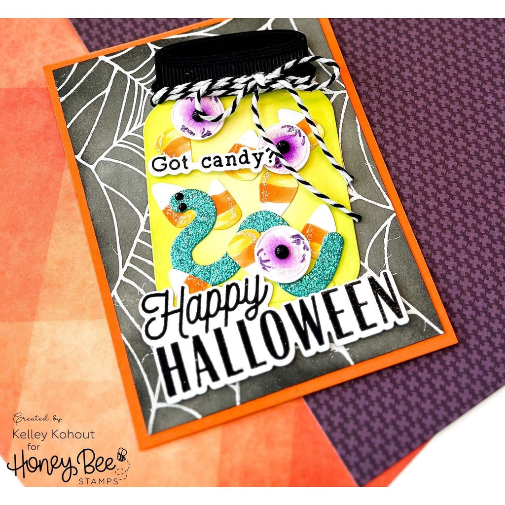 Honey Bee MASON JAR VASE Dies hbds-masjv Got Candy Halloween Card