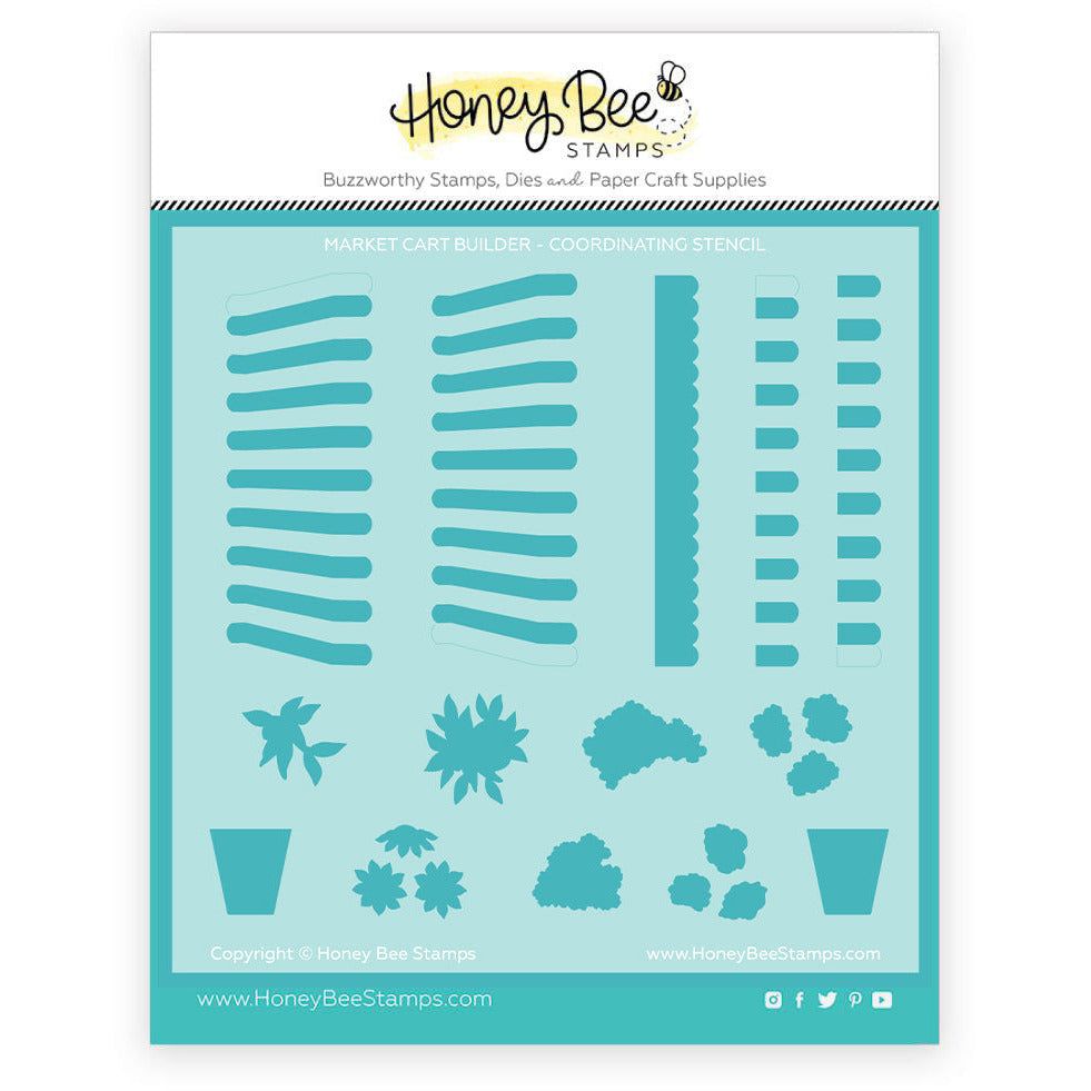 Honey Bee Market Cart Stencil hbsl-085
