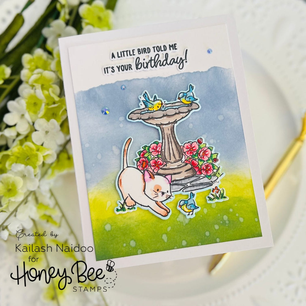 Honey Bee Meow And Furever Clear Stamps hbst-636 Kailash Naidoo Card