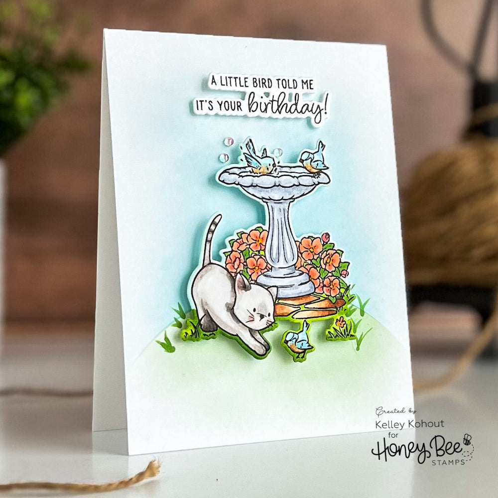 Honey Bee Meow And Furever Dies hbds-636 Kelley Kohout Card