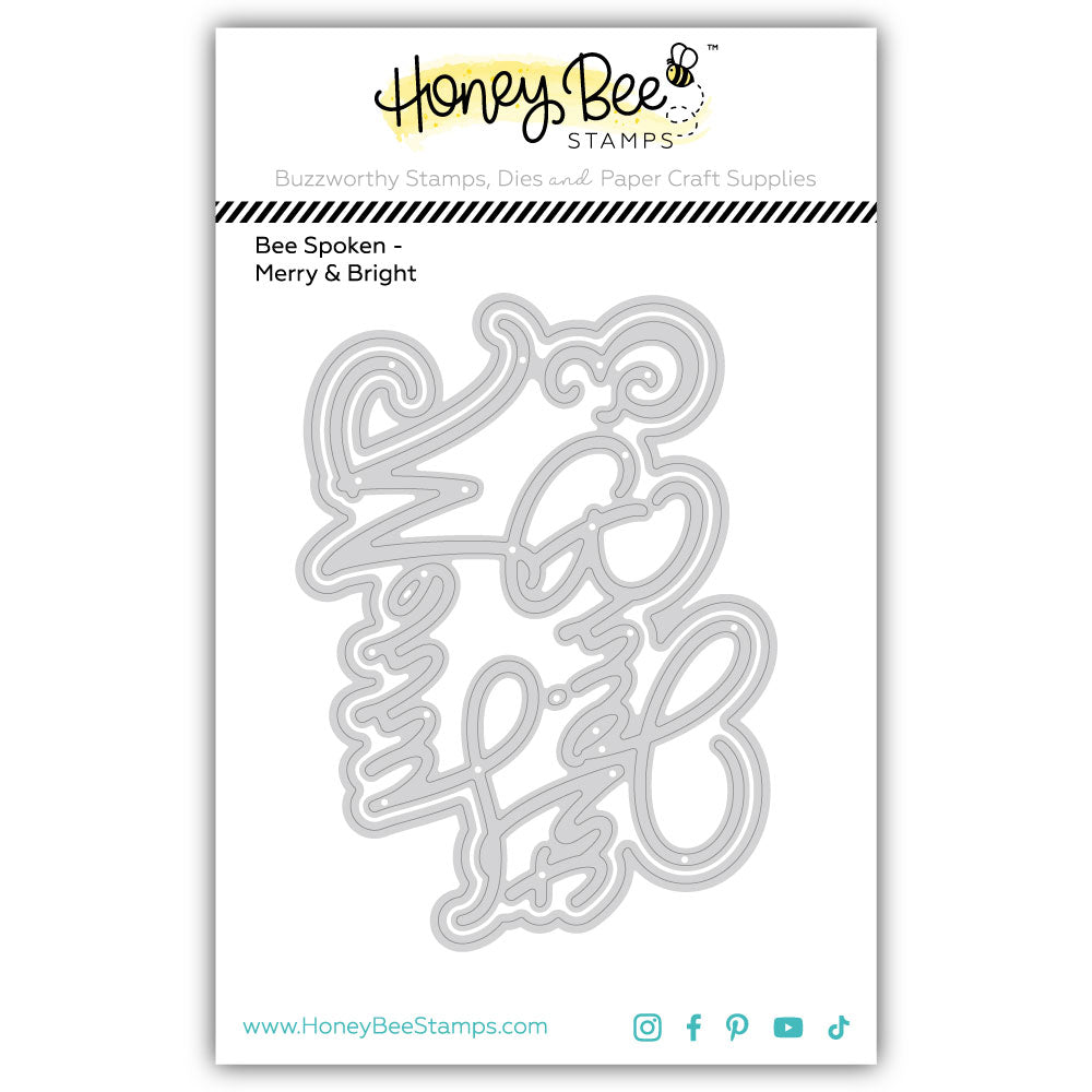 Honey Bee Merry And Bright Dies hbds-mrybrt Packaging Image