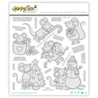 Honey Bee Merry Christmouse Clear Stamps And Dies Bundle HBST-710 packaged