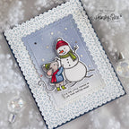 Honey Bee Merry Christmouse Clear Stamps And Dies Bundle Snowman Card
