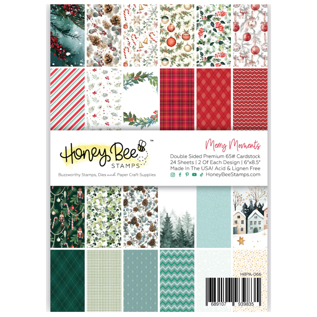 Honey Bee Merry Moments 6 x 8.5 Paper Pad hbpa-066