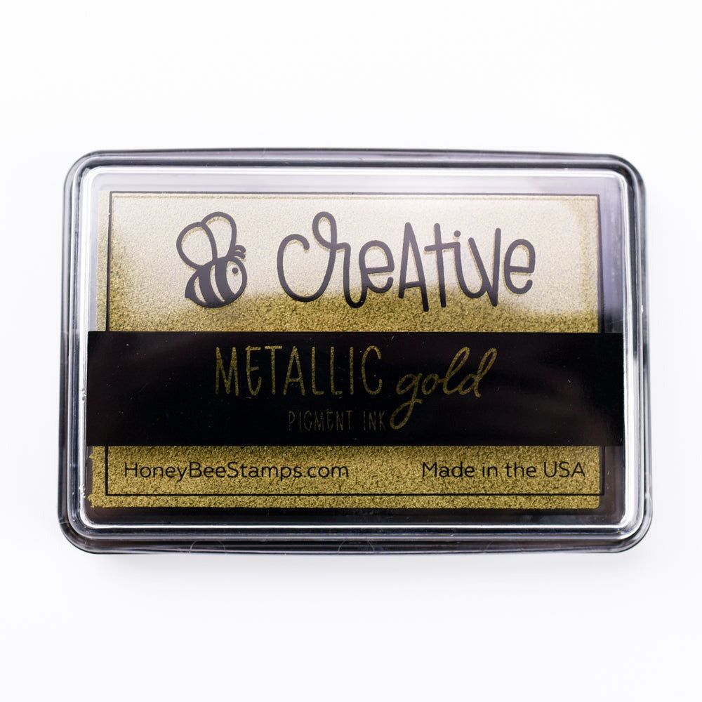 Honey Bee Metallic Gold Pigment Ink Pad hbink-mtgd