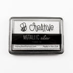 Honey Bee Metallic Silver Pigment Ink Pad hbink-mtsr