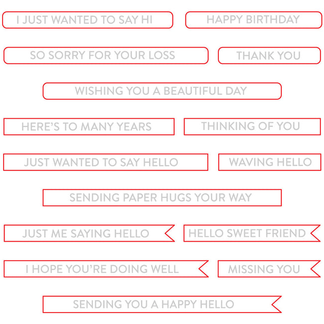 Honey Bee Mini Messages Banners Die Set hbds-mmban