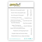 Honey Bee Mini Messages Fall Clear Stamps hbst-611