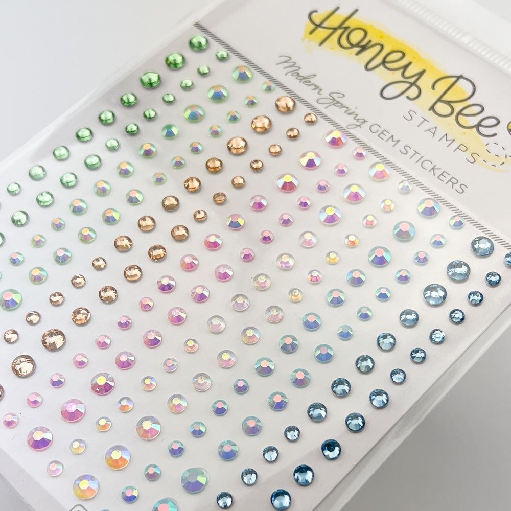 Honey Bee Modern Spring Gem Stickers hbgs-029