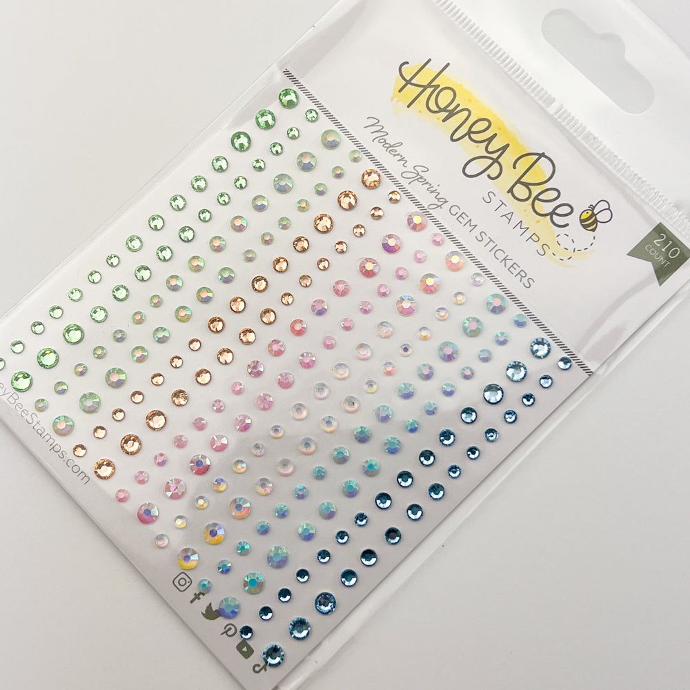 Honey Bee Modern Spring Gem Stickers hbgs-029 Detailed Image