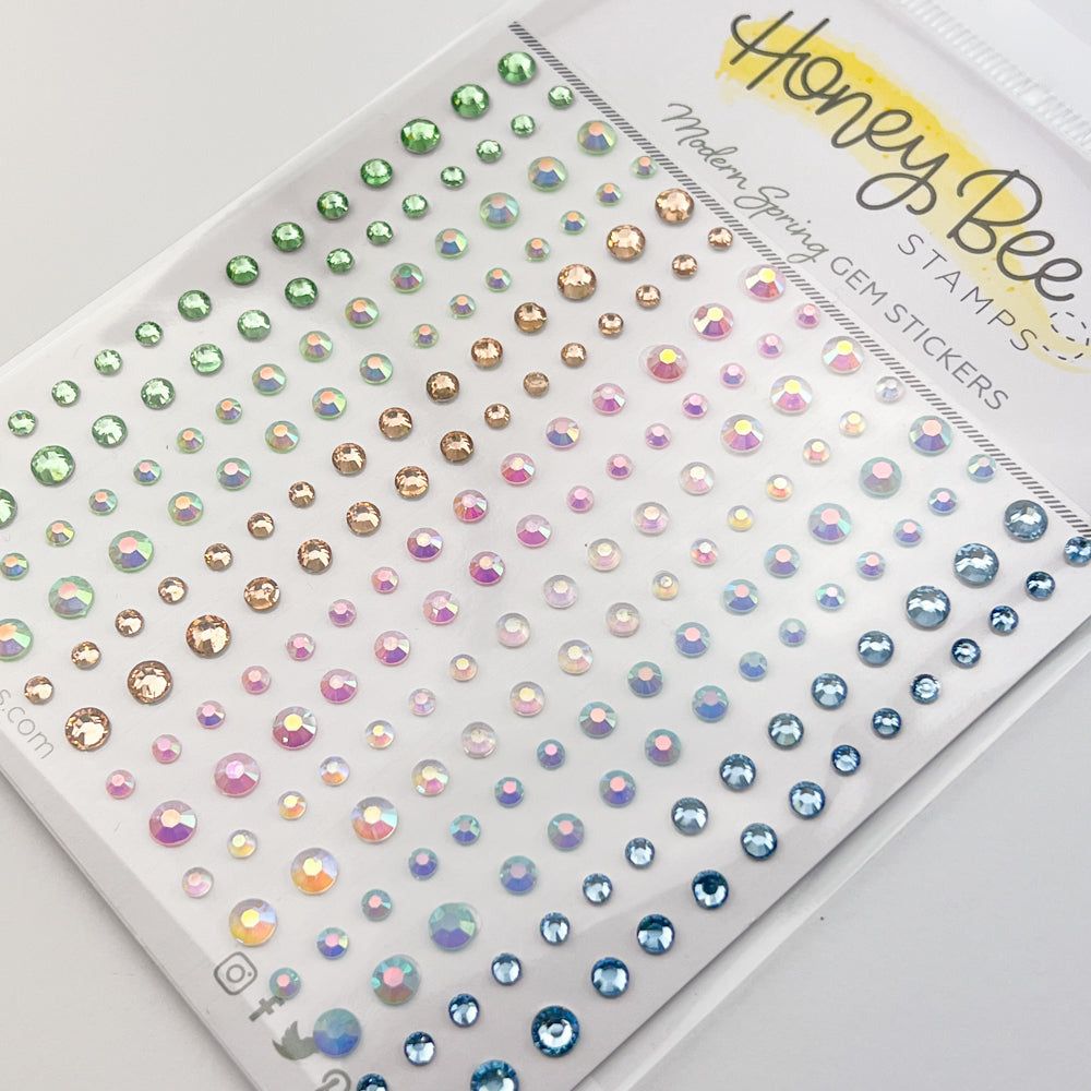 Honey Bee Modern Spring Gem Stickers hbgs-029 Detailed View