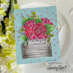 Honey Bee Nancy's Lilac Bouquet Clear Stamps hbst-629 Your Friendship Is A Special Gift Card