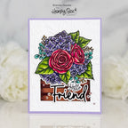 Honey Bee Nancy's Lilac Bouquet Dies hbds-629 Hello Friend Card