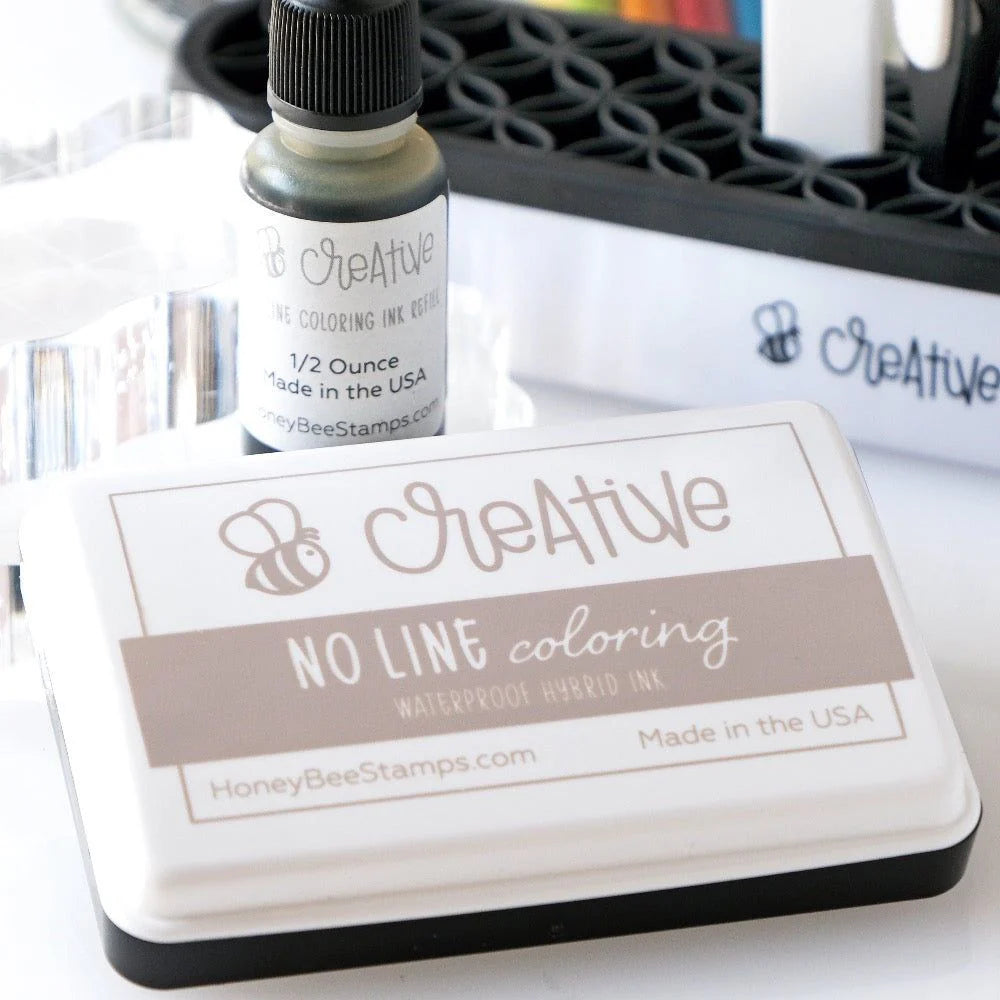 Honey Bee No Line Ink Pad And Reinker Bundle Glamour Shot with Ink Pad and Reinker