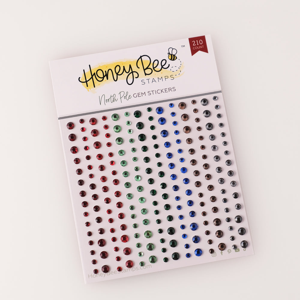 Honey Bee North Pole Gem Stickers hbgs-053