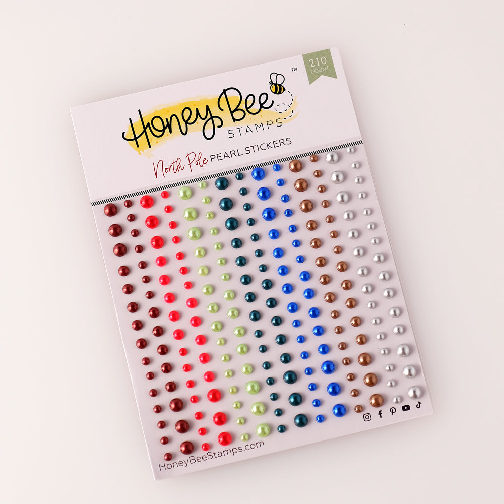 Honey Bee North Pole Pearl Stickers hbgs-prl23