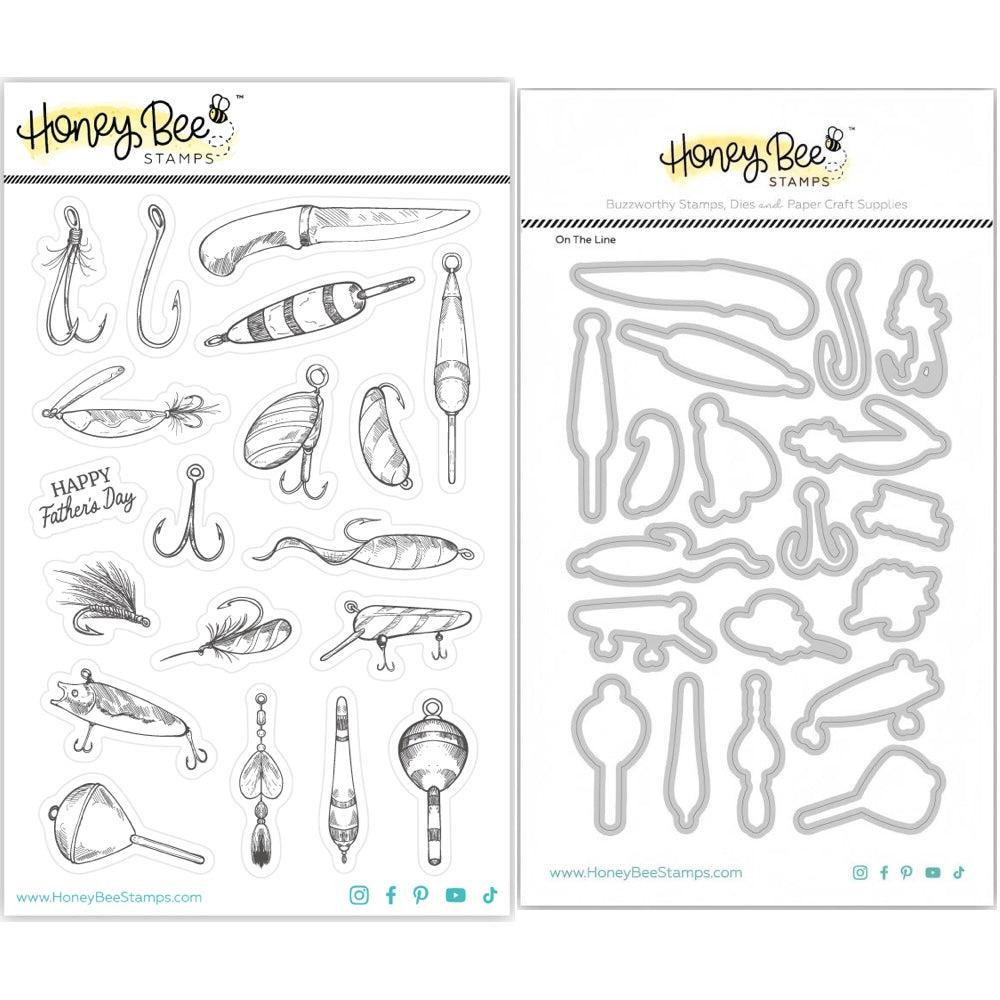 Honey Bee On The Line Cling Stamps And Dies Bundle