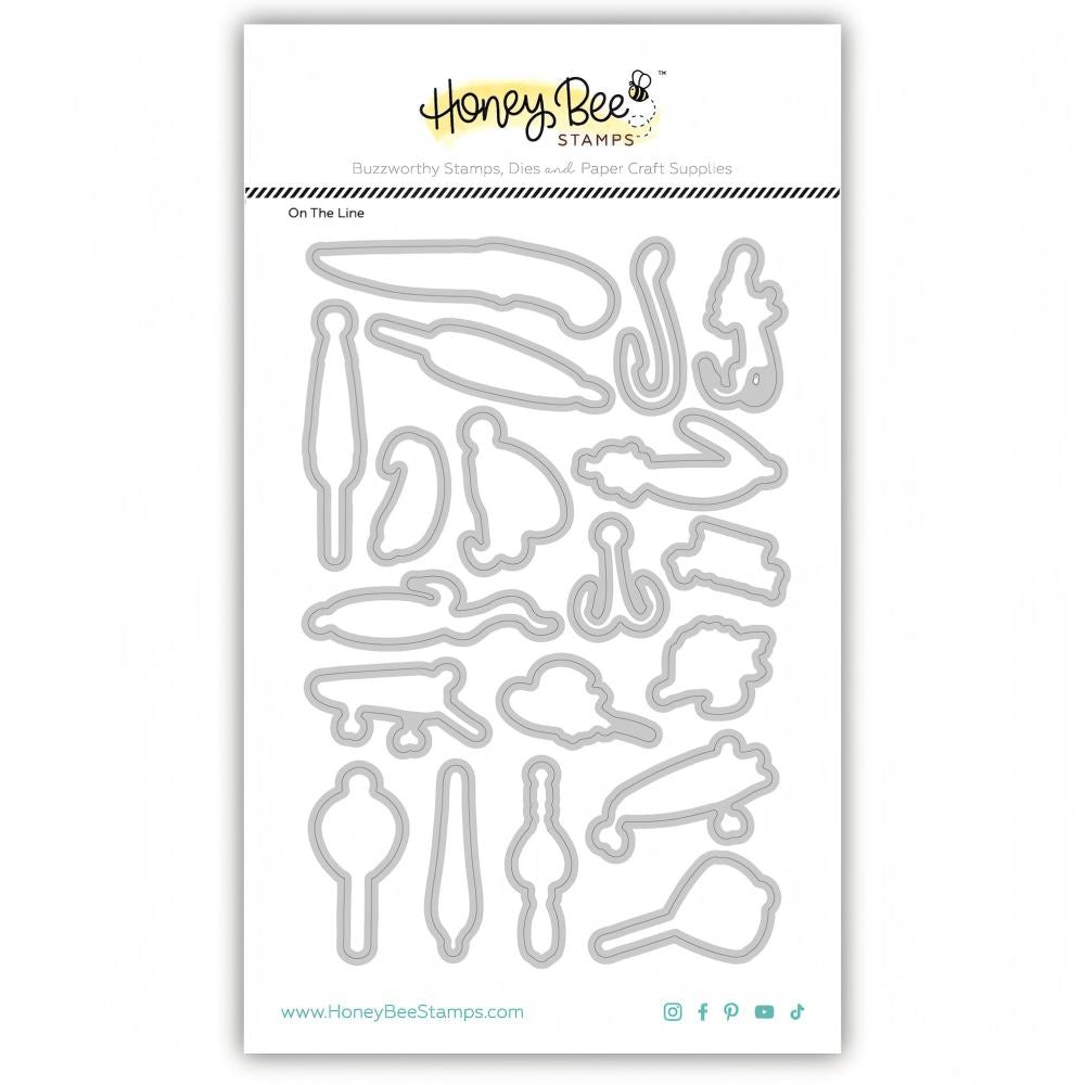 Honey Bee On The Line Cling Stamps And Dies Bundle HBDS-679 Packaged