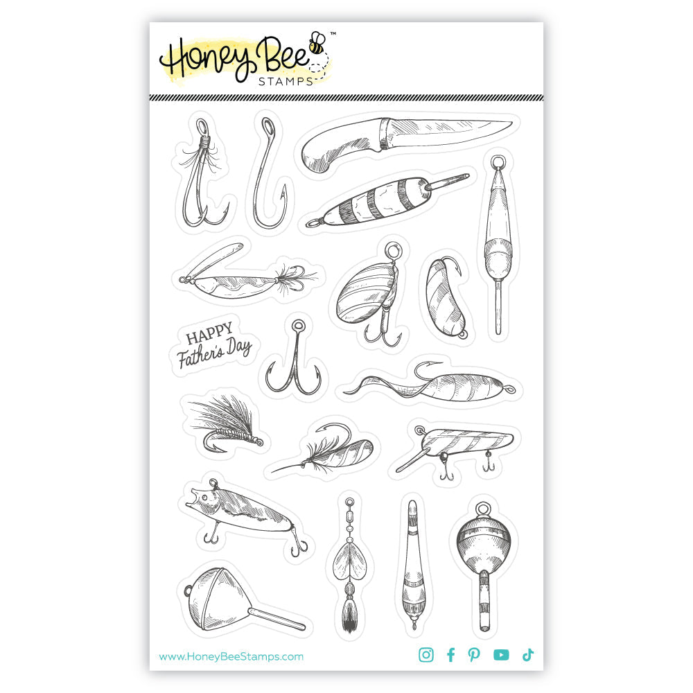 Honey Bee On The Line Cling Stamps hbst-679 Packaging View