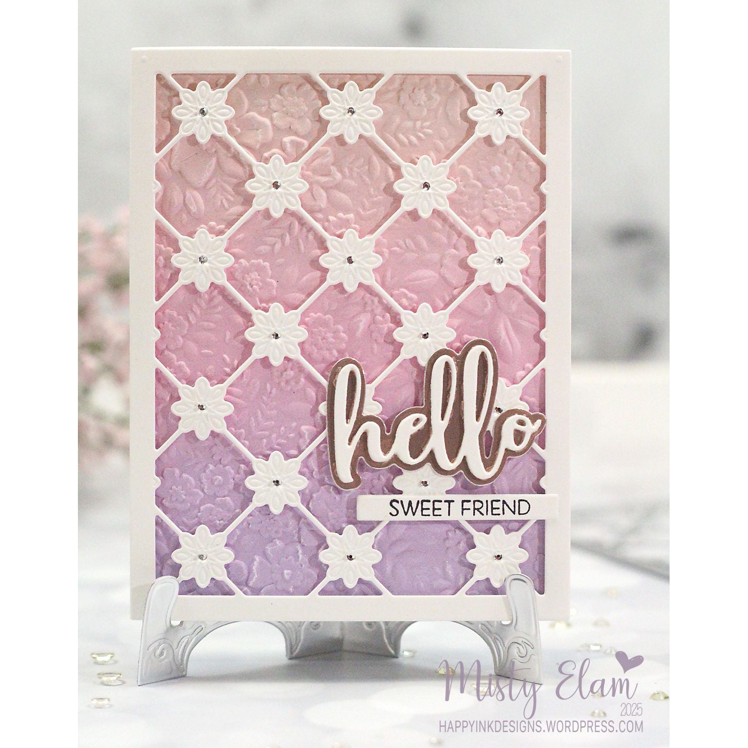 Honey Bee Ornate Card Stand Dies hbds-orncds* Friendship Card | color-code:ALT01