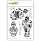Honey Bee Ornate Ginger Jars Cling Stamps hbst-645 Product Image