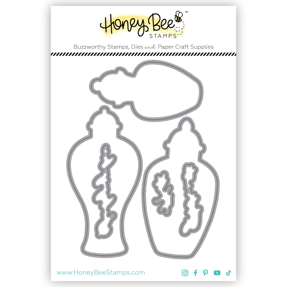 Honey Bee Ornate Ginger Jars Dies hbds-645 Product Image