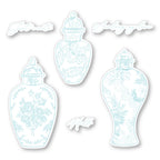 Honey Bee Ornate Ginger Jars Stamps And Dies Bundle Wafer dies