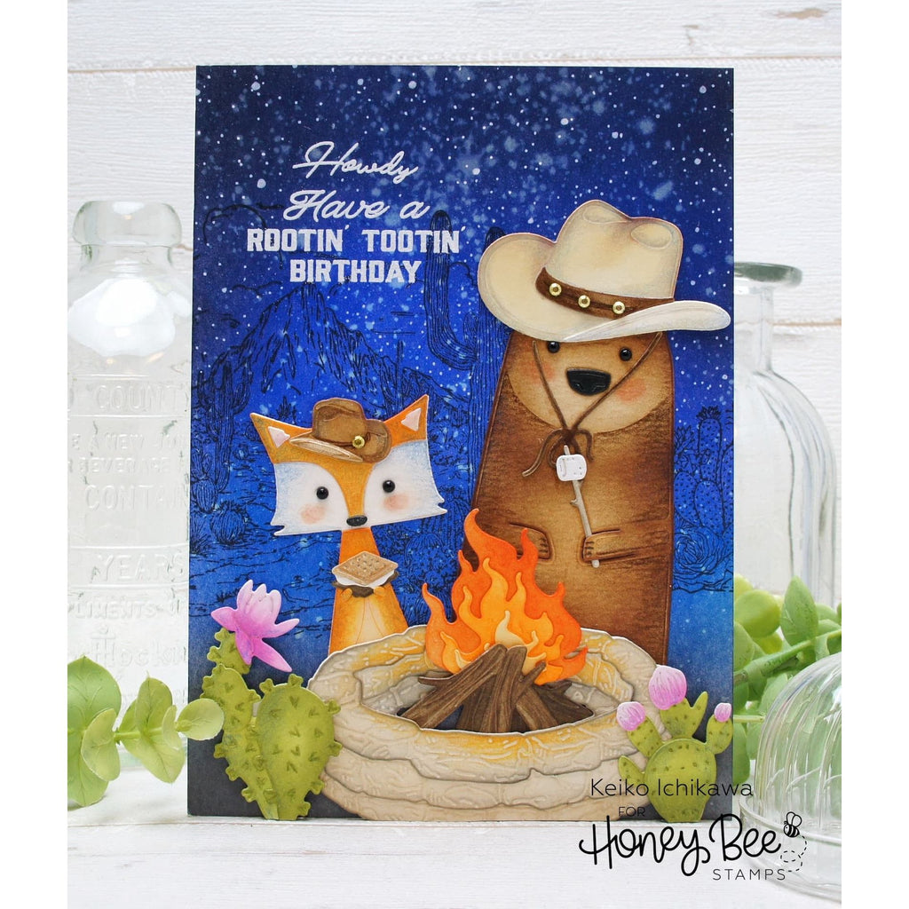 Honey Bee Out West Cling Stamps hbst-646 Cowboy Birthday