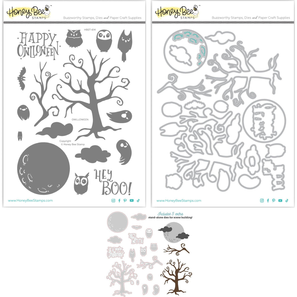 Honey Bee Owlloween Stamps And Dies Bundle