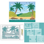 Honey Bee Palm Beach Cover Plate Die And Stencil Bundle