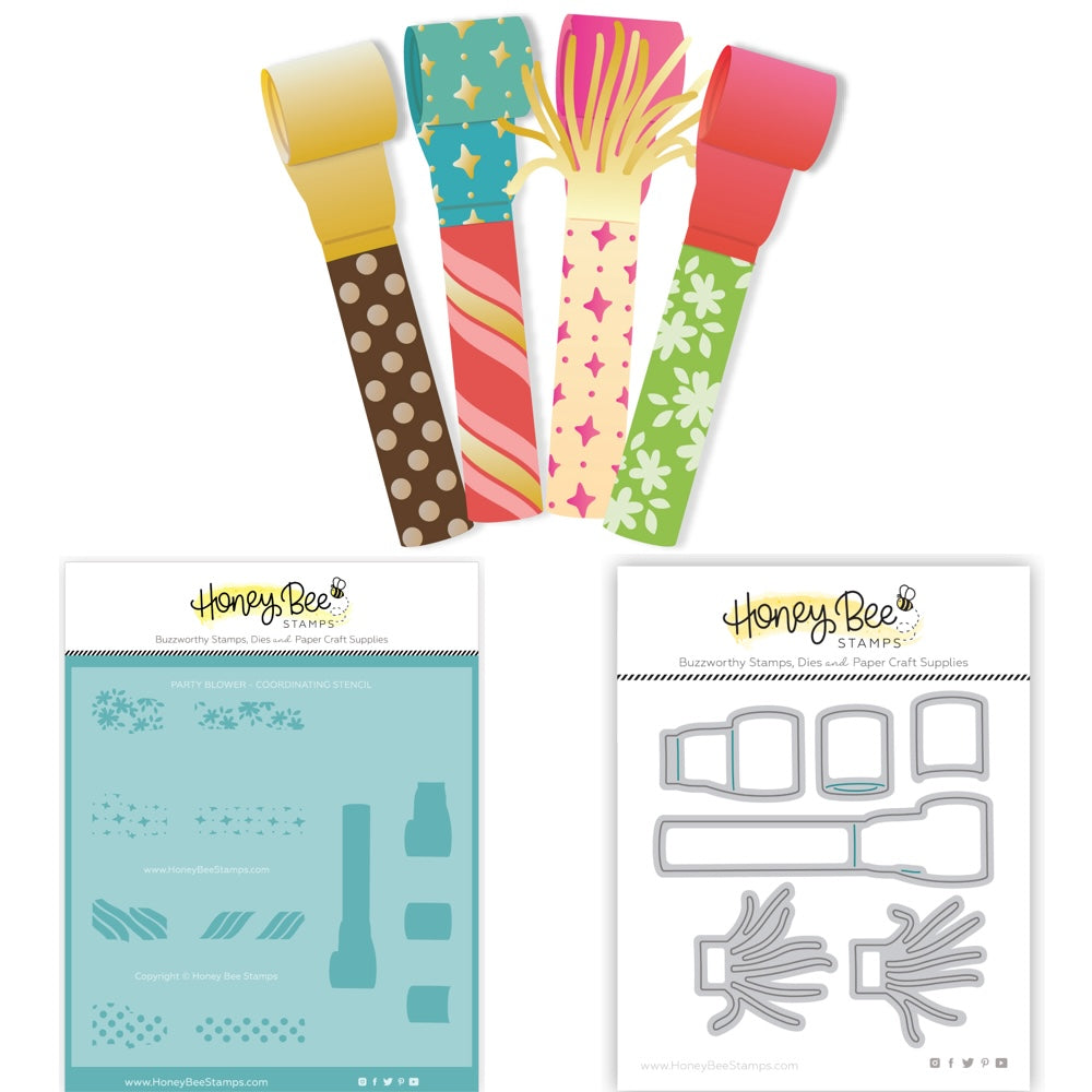 Honey Bee Party Blower Dies And Stencil Bundle