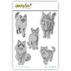 Honey Bee Paws And Purrs Stamps And Dies Bundle Cling Set