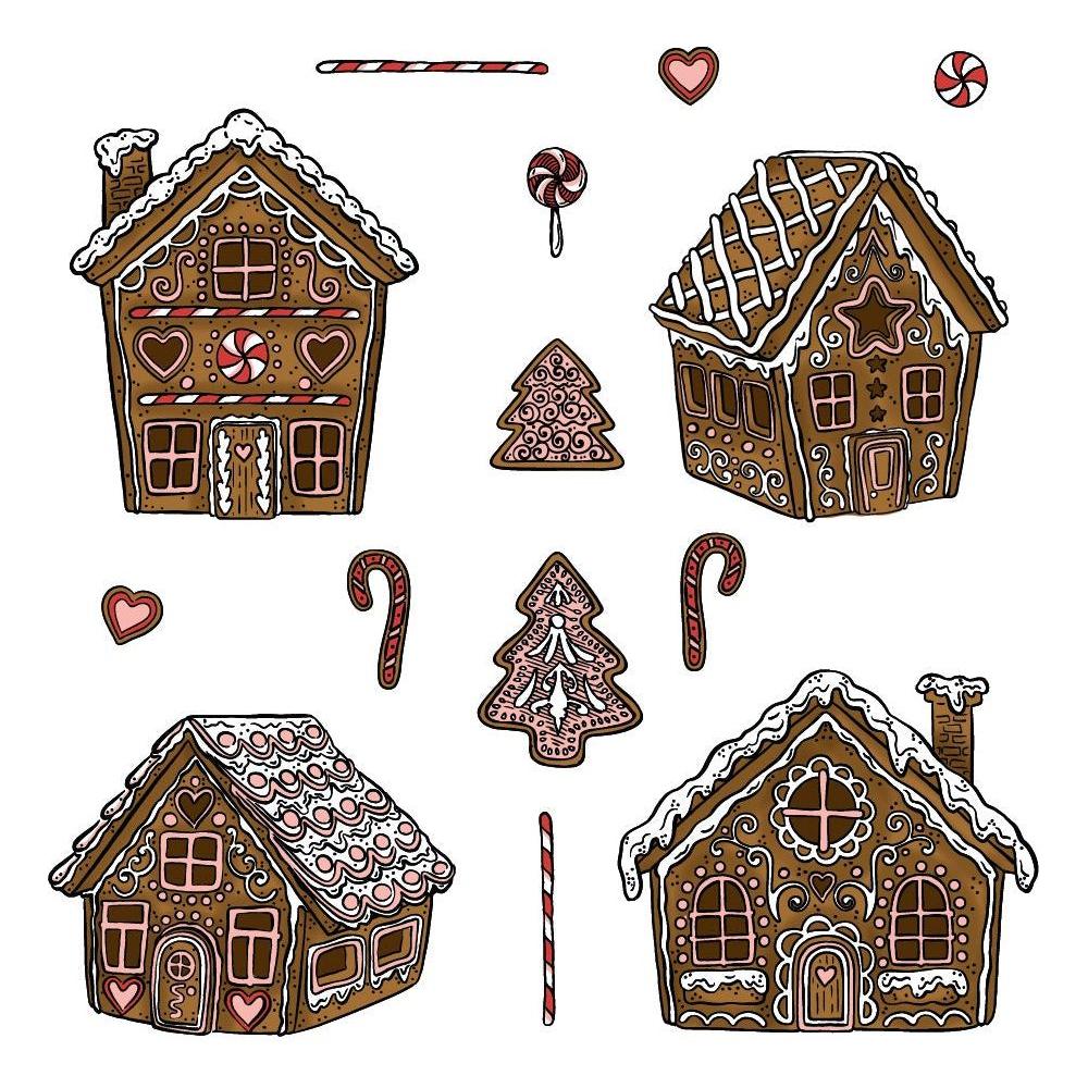 Honey Bee Peppermint Village Clear Stamps hbst-621