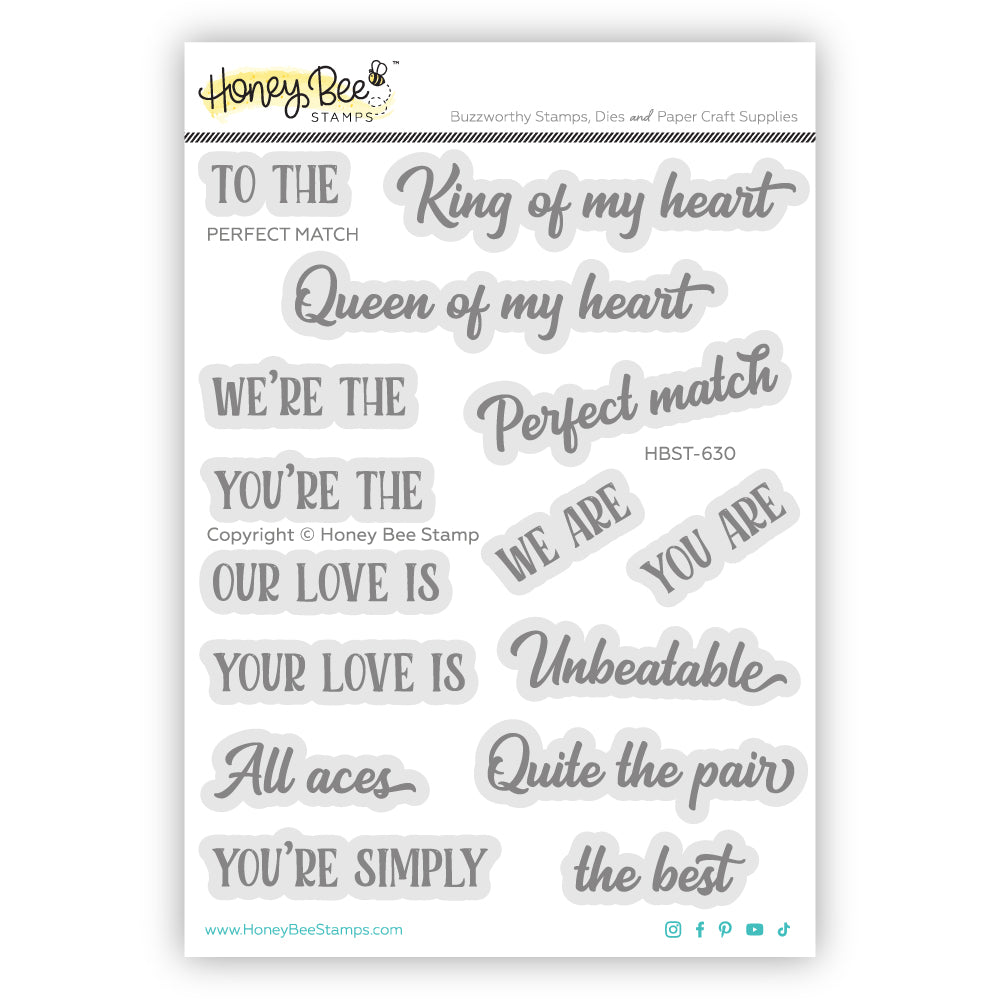 Honey Bee Perfect Match Clear Stamps hbst-630 Product Image