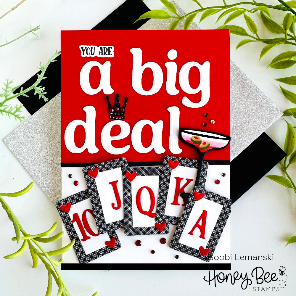 Honey Bee Perfect Match Dies hbds-630 You Are A Big Deal Casino Card