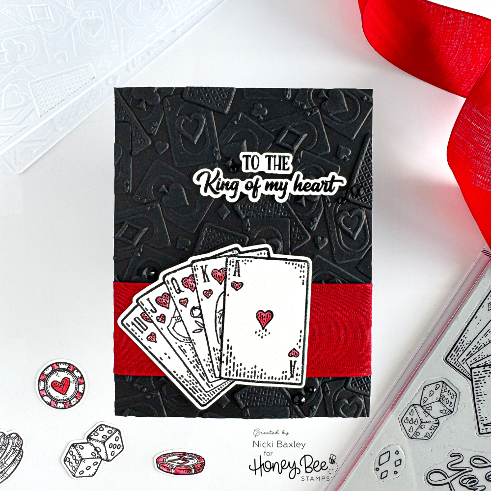 Honey Bee Perfect Match Dies hbds-630 You Are A Big Deal Casino Card To The King Of My Heart Card