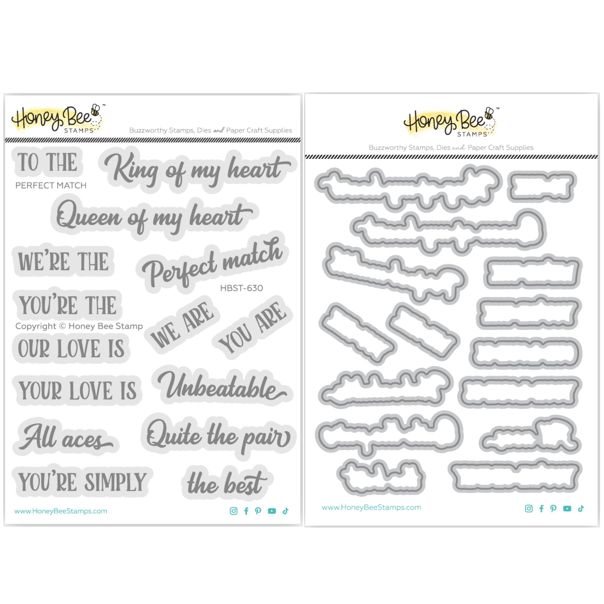 Honey Bee Perfect Match Stamps And Dies Bundle