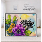 Honey Bee Perfect Peonies Clear Stamps hbst-686 Thinking Of You Card
