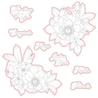 Honey Bee Perfect Peonies Dies hbds-686