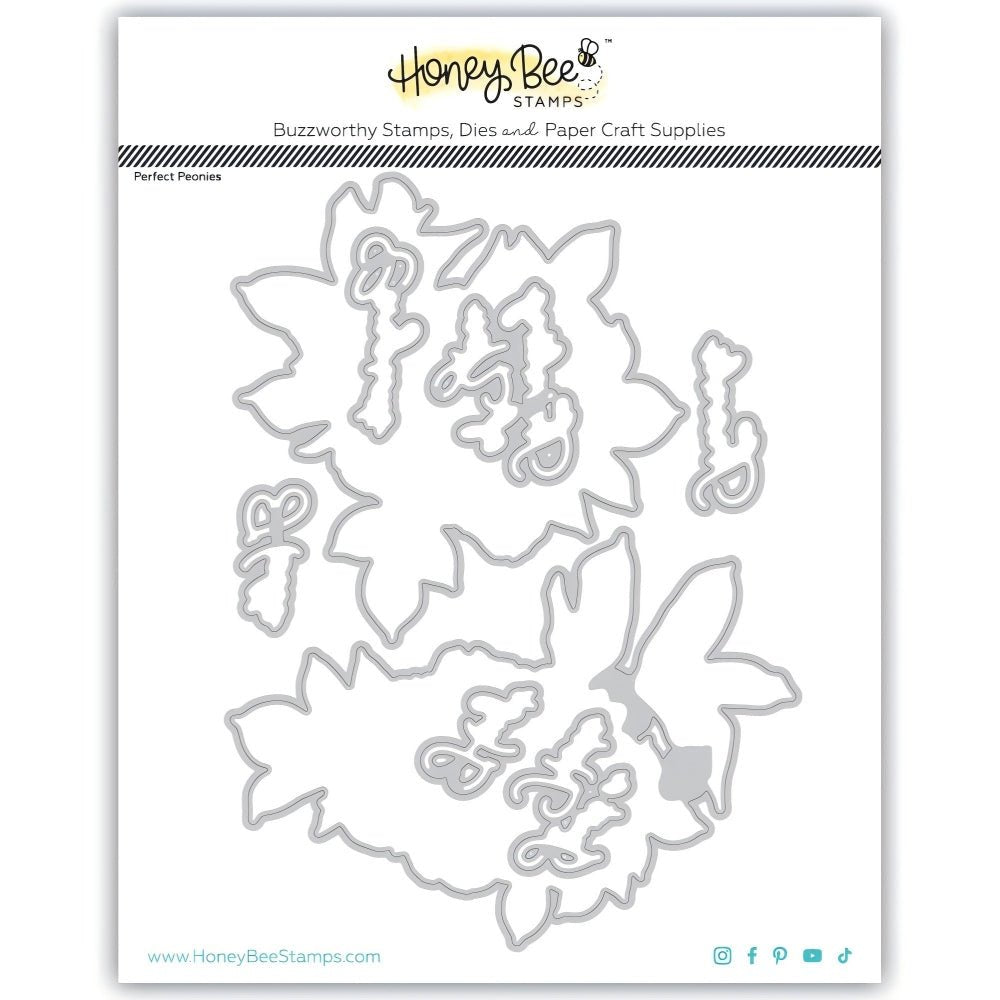Honey Bee Perfect Peonies Dies hbds-686 Product Image