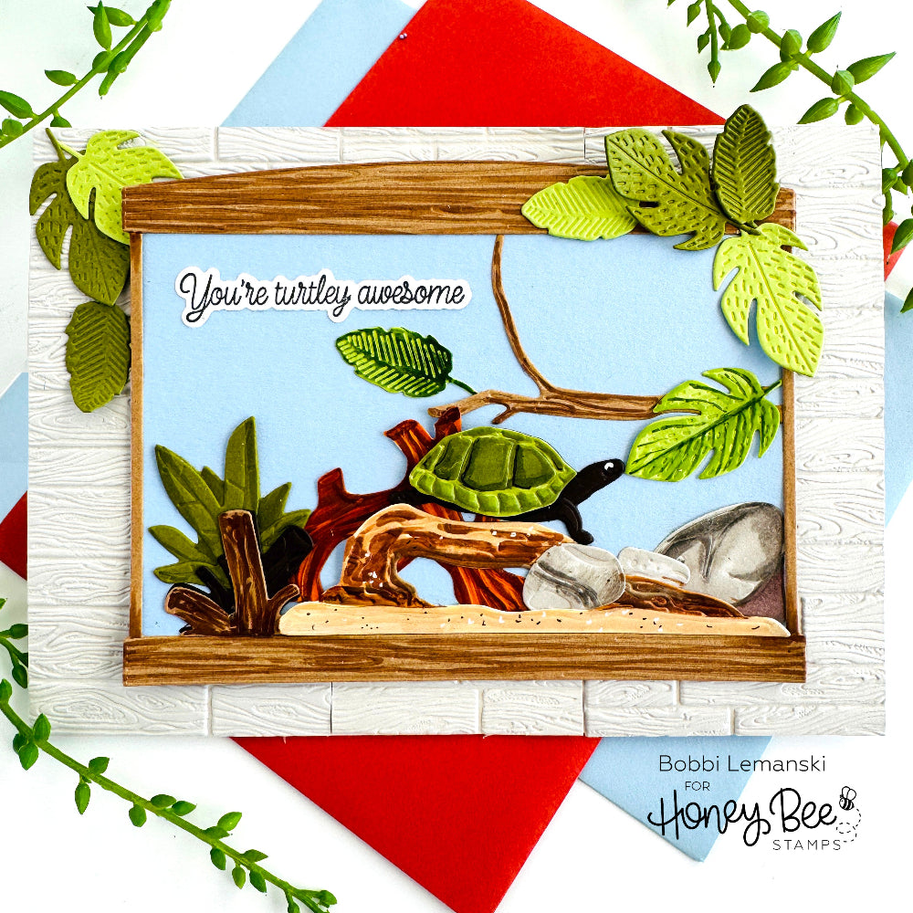 Honey Bee Pet-tastic Stamps And Dies Bundle Turtle Card | color-code:ALT01
