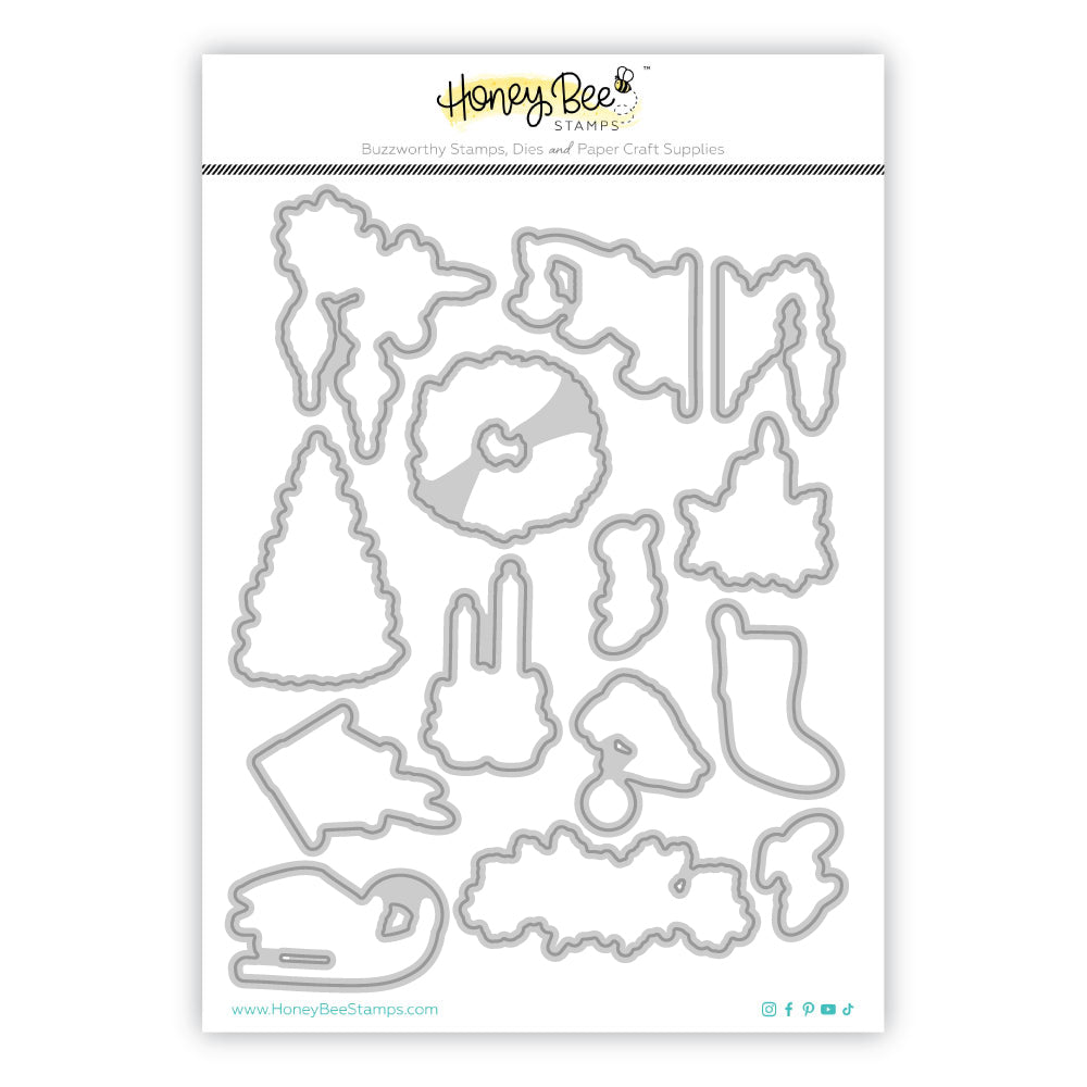 Honey Bee Photo Gallery Wall Holiday Cling Stamps And Dies Bundle Gallery-Wall-Holiday-Coord-Dies-Packaged