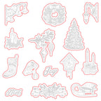 Honey Bee Photo Gallery Wall Holiday Cling Stamps And Dies Bundle Gallery-Wall-Holiday-Coord-Dies-Sample