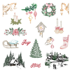 Honey Bee Photo Gallery Wall Holiday Cling Stamps And Dies Bundle in Color