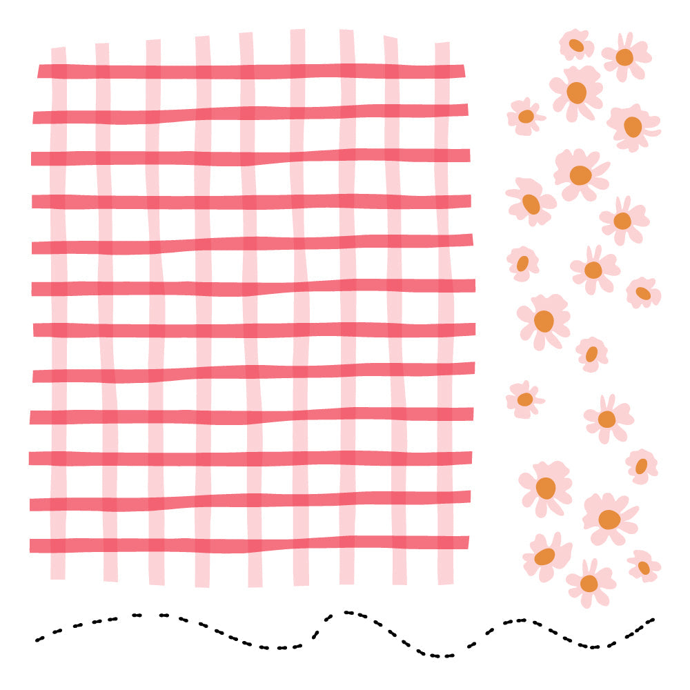 Honey Bee Picnic Blanket Stencils hbsl-179