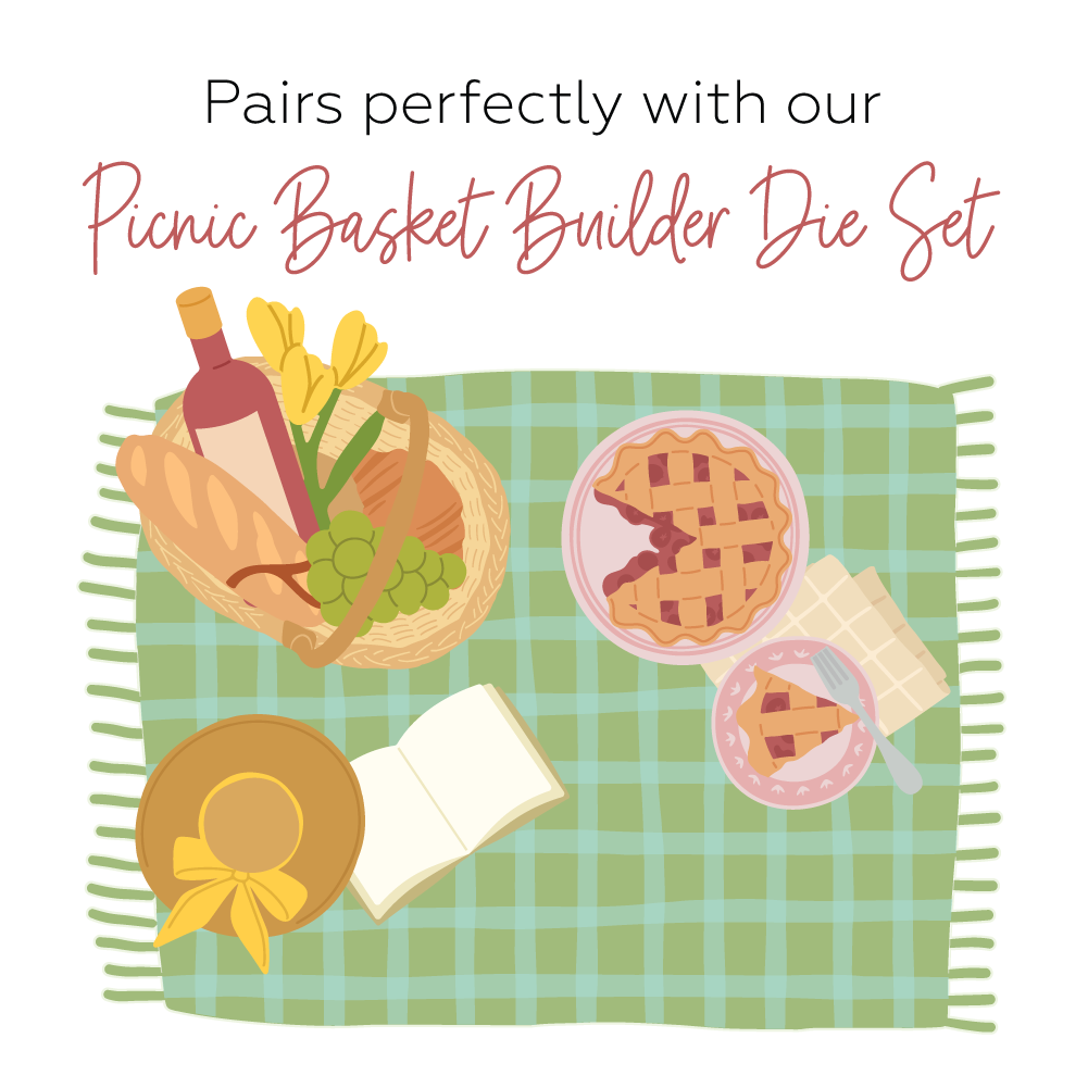 Honey Bee Picnic Blanket Stencils hbsl-179 Basket Builder