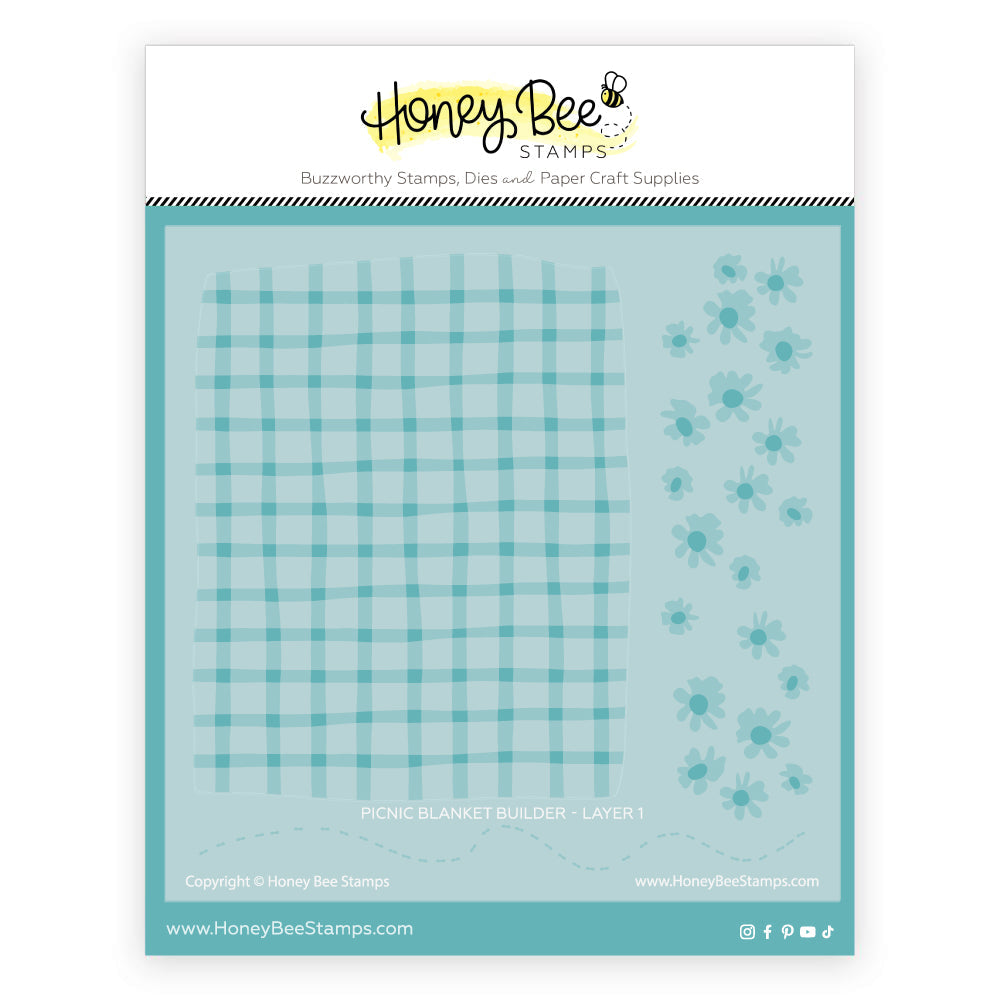 Honey Bee Picnic Blanket Stencils hbsl-179 Product View