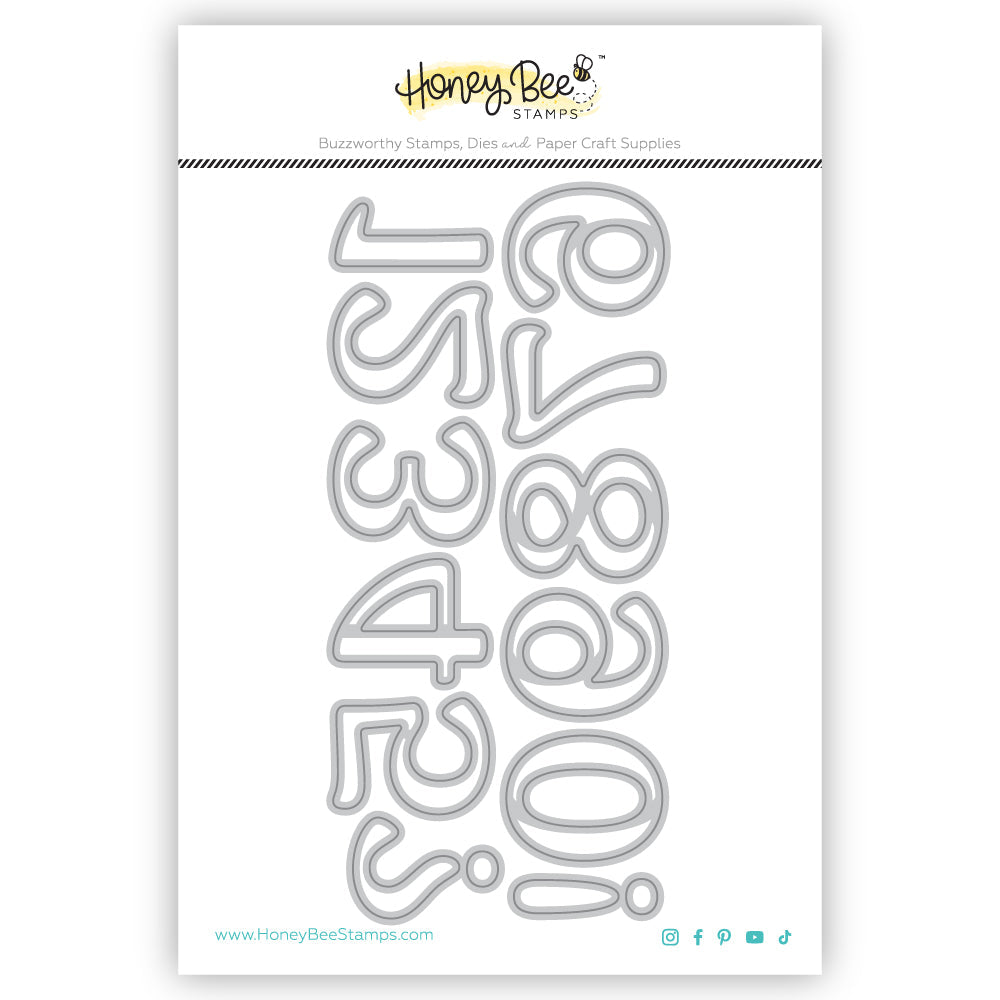 Honey Bee Playful Numbers Dies hbds-beepnm Packaging View