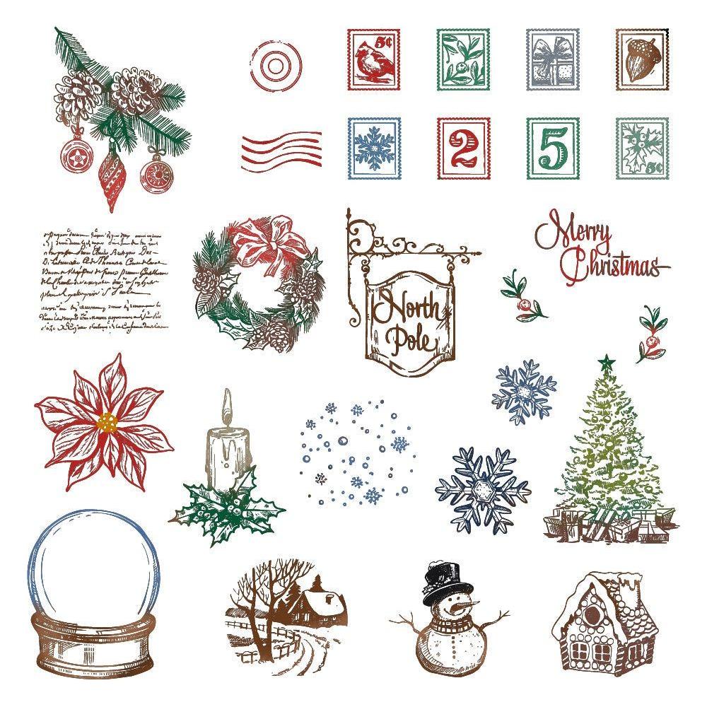 Honey Bee Postmarked Holiday Cling Stamp hbst-626